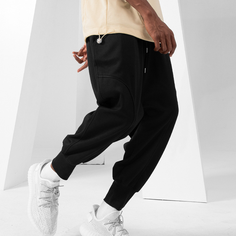 Solid Color Straight Leg Drawstring Casual Pants