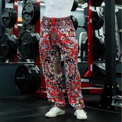 Retro Thin Breathable Fitness Casual Printed Pants
