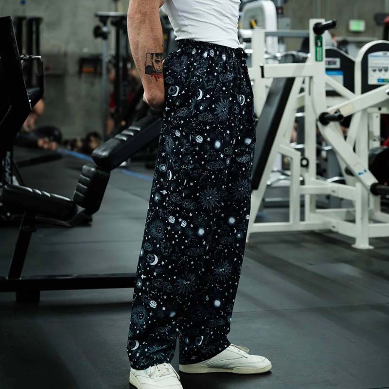 Retro Thin Breathable Fitness Casual Printed Pants