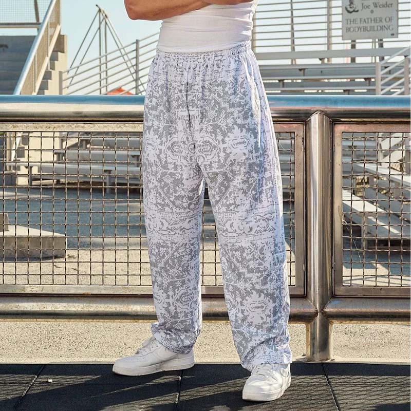 Retro Thin Breathable Fitness Casual Printed Pants