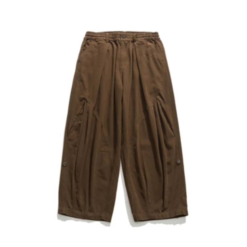 Vintage Solid Color Straight Casual Pants