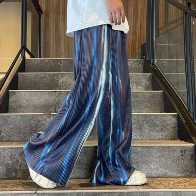 Straight Sports Striped Casual Pants