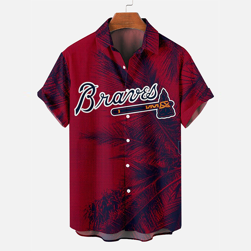 Baseball Print Hawaiian Shirt