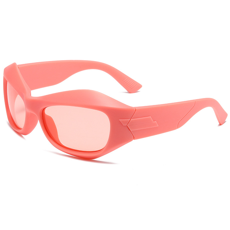 Y2K Multicolor Punk Cat-eye Frosted Thick-frame Sunglasses