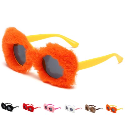 Y2K Plush Personalized Cat Eye Sunglasses