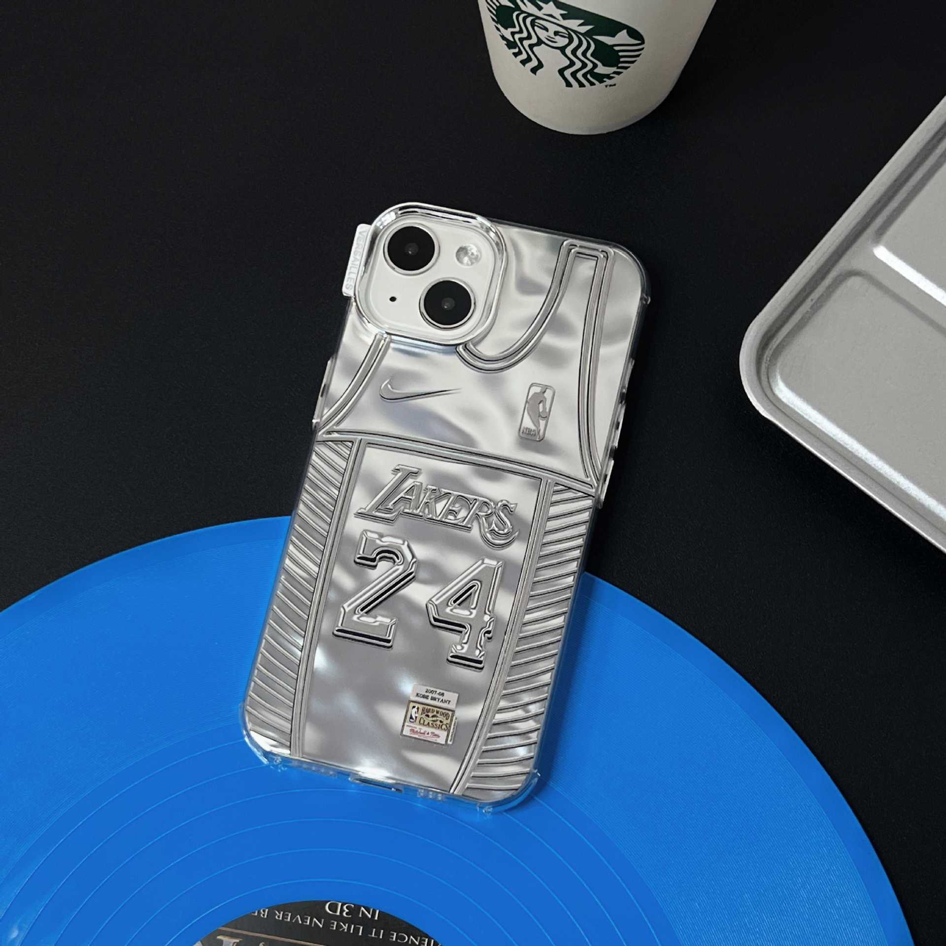 24 Jersey Electroplated Silver iPhone Case