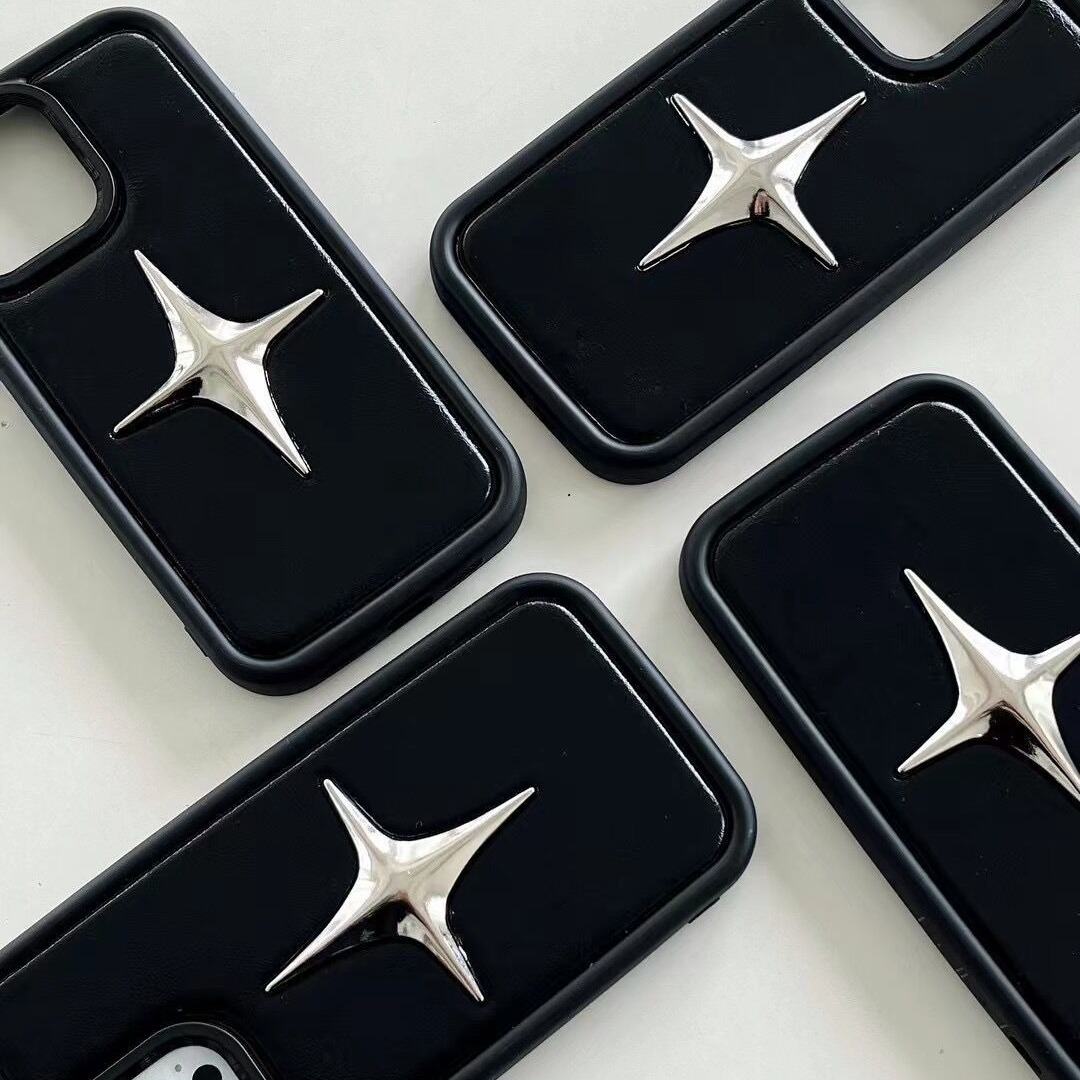 PU Leather Star Anti-fall iPhone Case