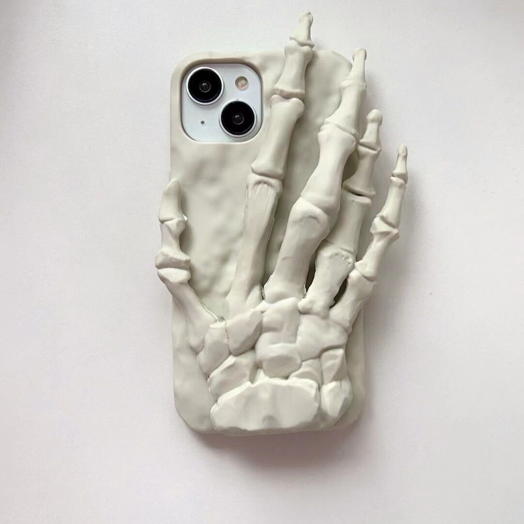 Skeleton Hand  Silicone Full Coverage iPhone Case