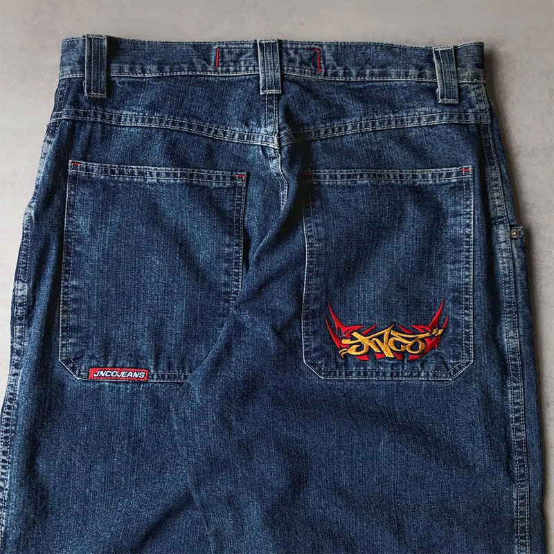 Hip Hop Rock Embroidered Vintage Harajuku Jeans