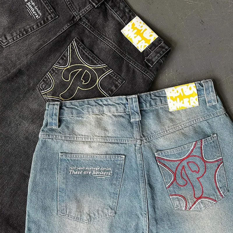 Y2K Harajuku Hip Hop Letter Jeans