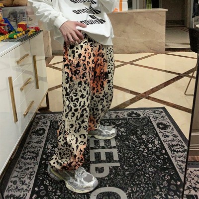 Hiphop Tie-Dye Leopard Print Jeans