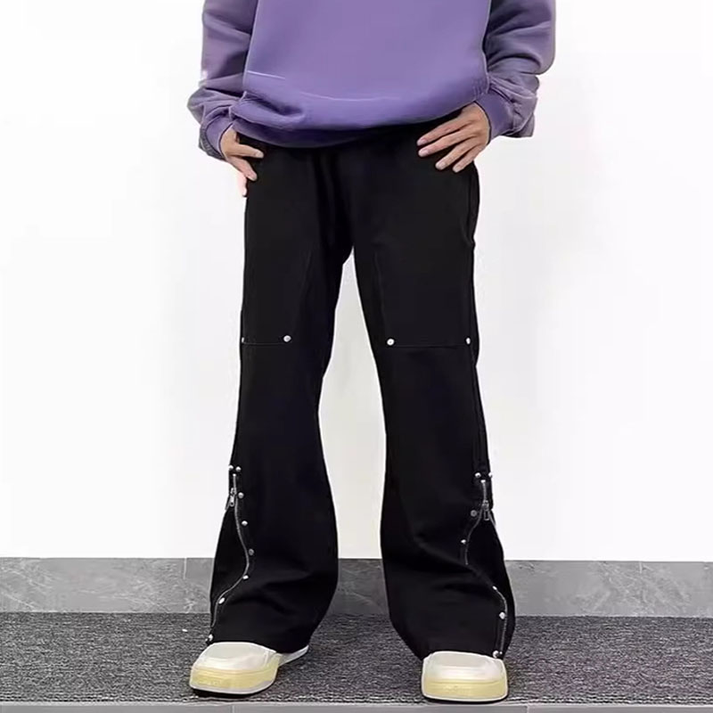 Hip Hop Zipper Boot Stud Jeans