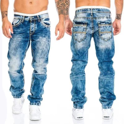 Hip Hop Washed Snowflake Jeans