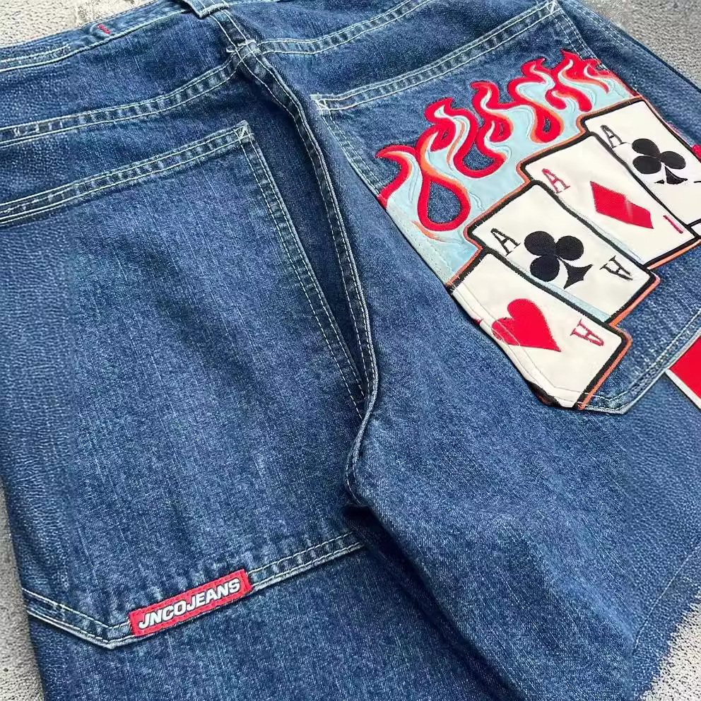 Y2K Vintage Street Embroidered Jeans