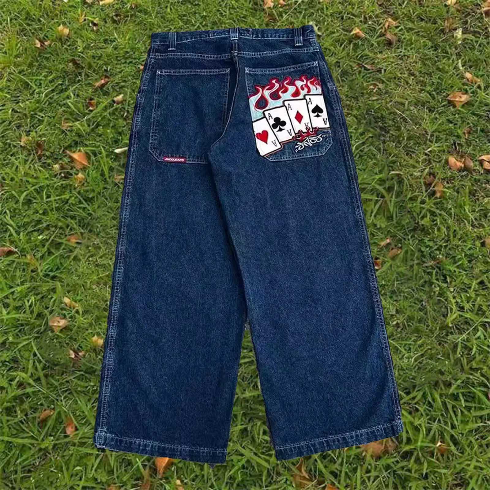 Y2K Vintage Street Embroidered Jeans