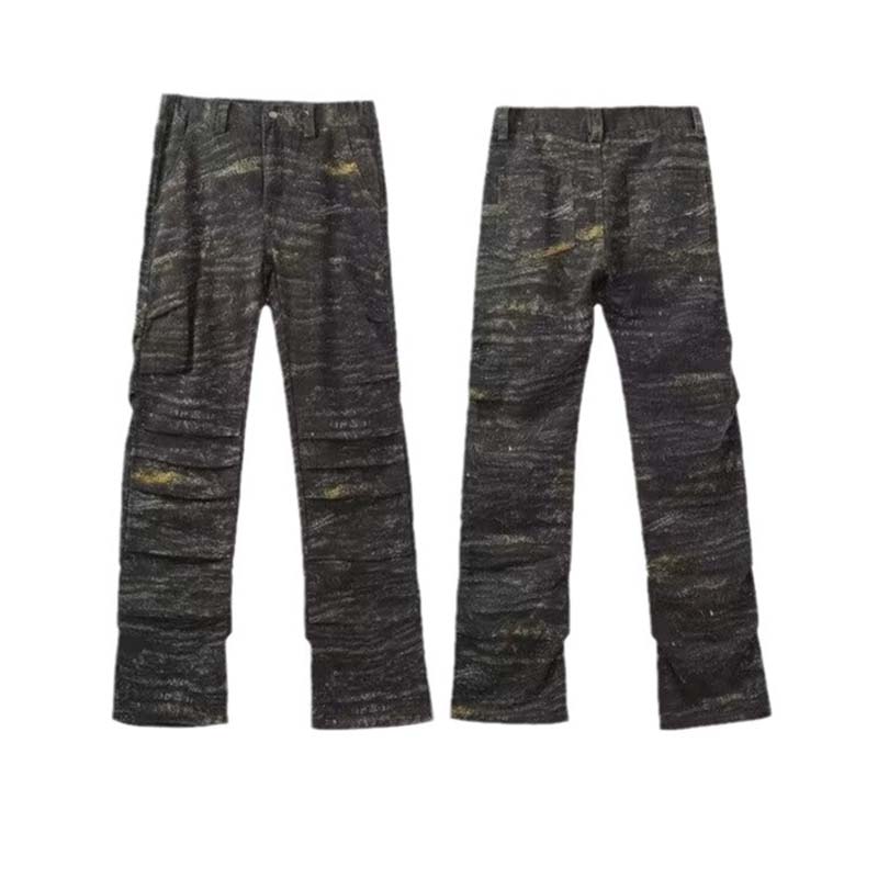 Street Pleated Camouflage Jeans