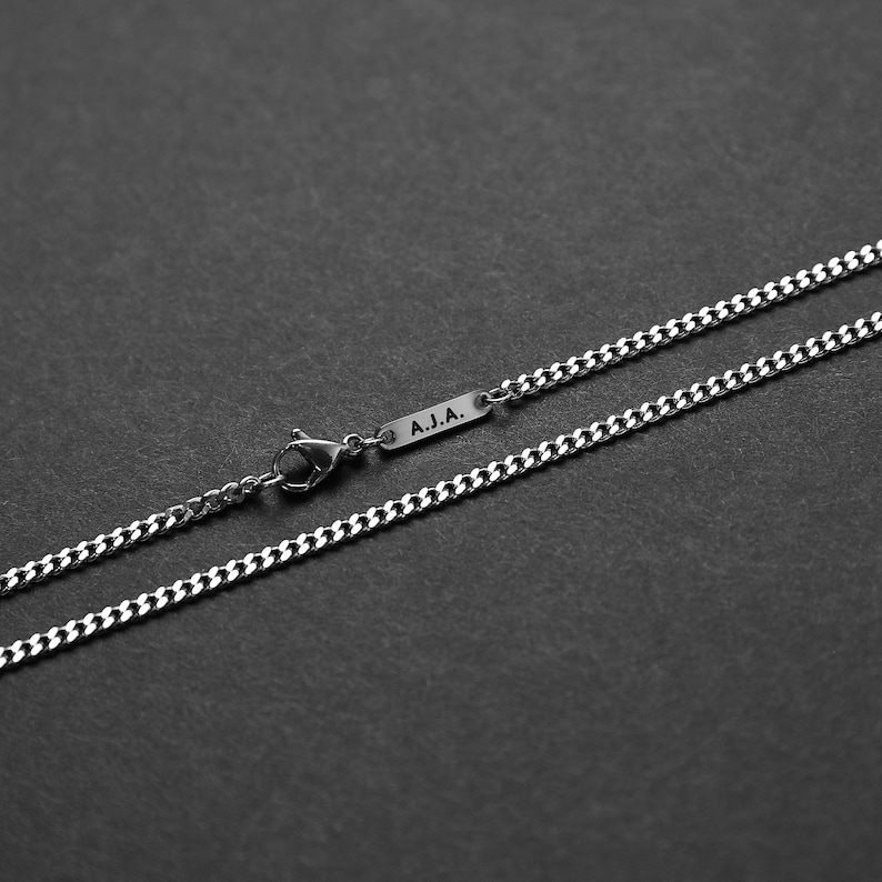 3mm Custom Name Stainless Steel Cuban Chain