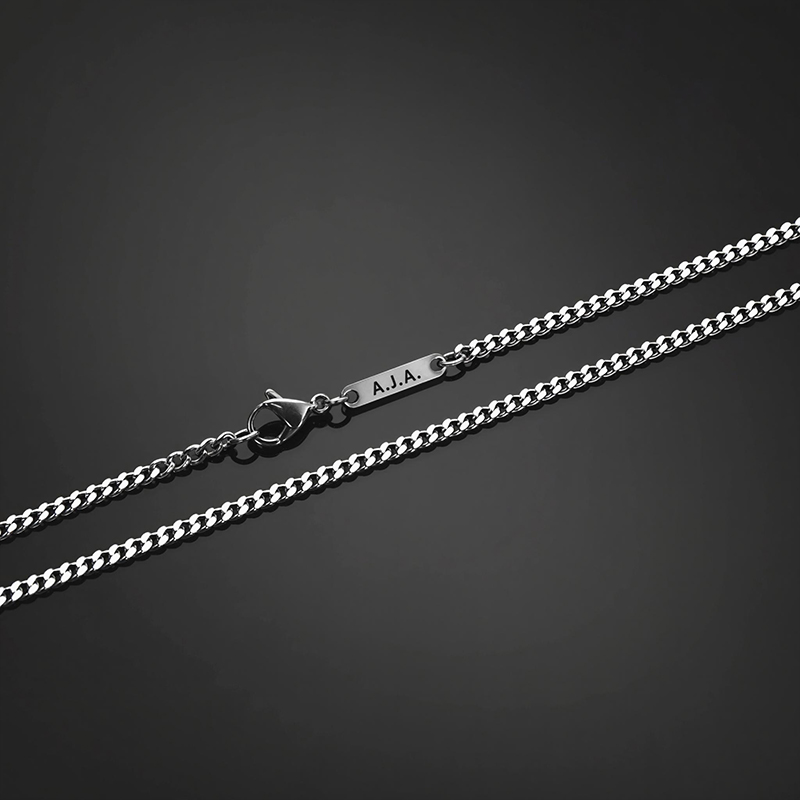 3mm Custom Name Stainless Steel Cuban Chain