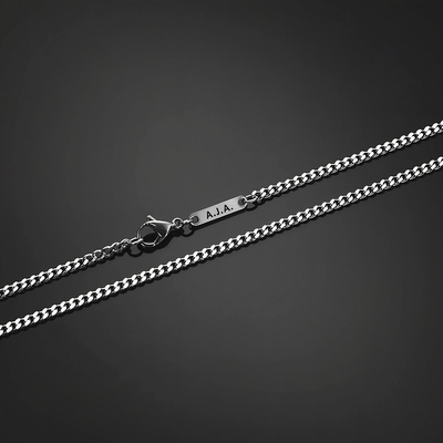 3mm Custom Name Stainless Steel Cuban Chain