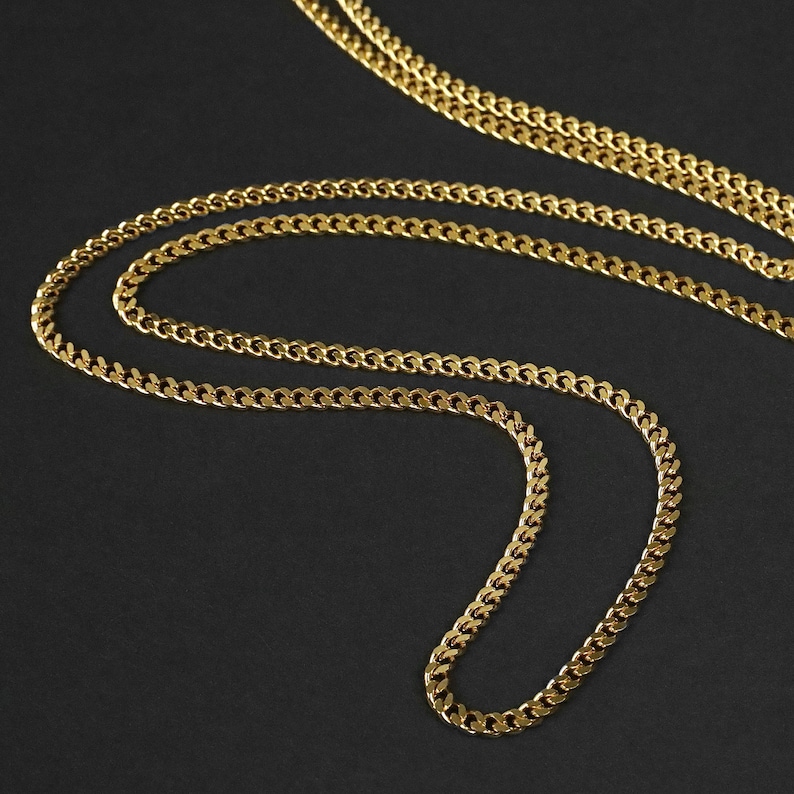 3mm Custom Name Cuban Necklace in Gold