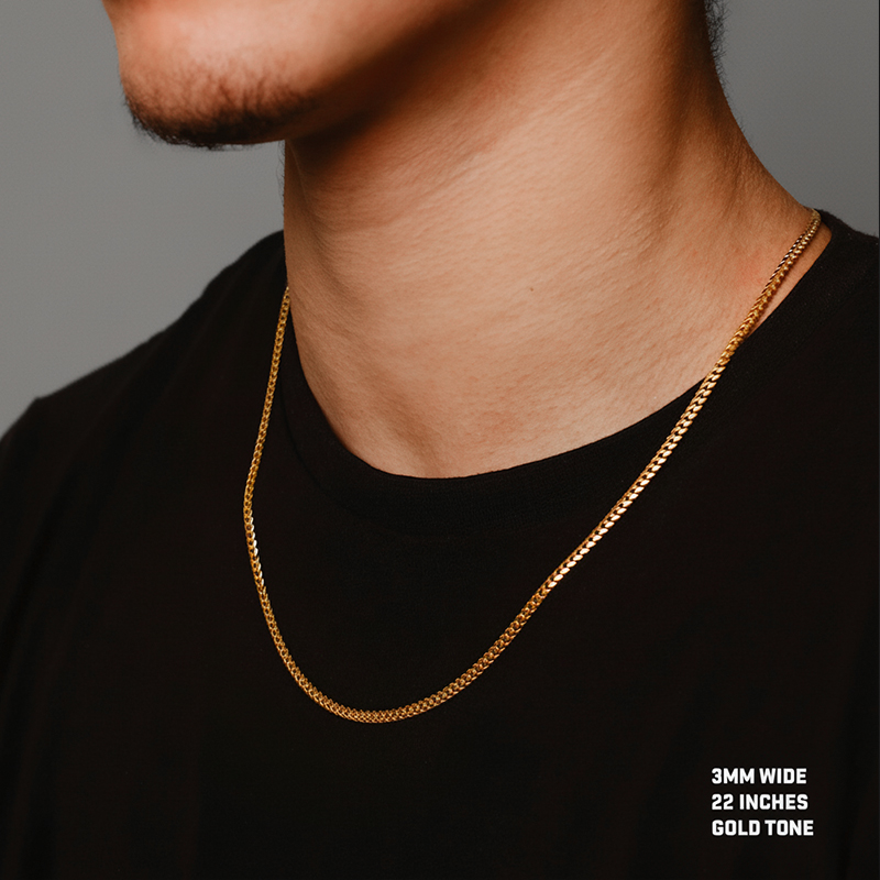 3mm Custom Name Cuban Necklace in Gold