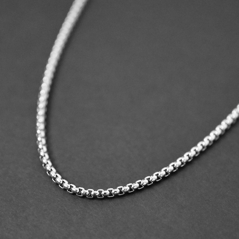 3mm Custom Name Stainless Steel Round Box Chain