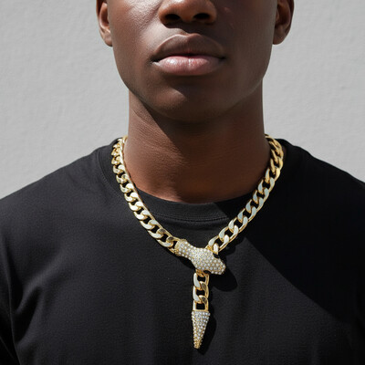 11mm Magnetic Snake Cuban Chain