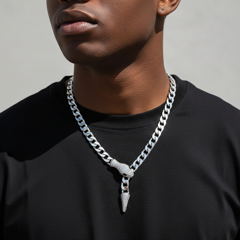 11mm Magnetic Snake Cuban Chain