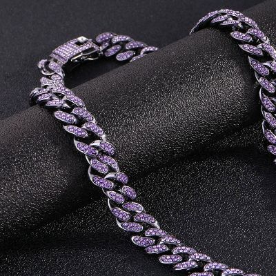 Iced Purple 13mm Miami Cuban Chain