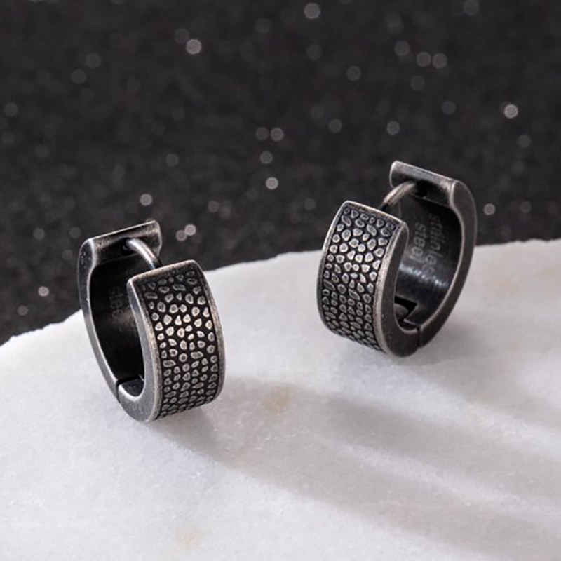 Reptile Pattern Huggie Earrings