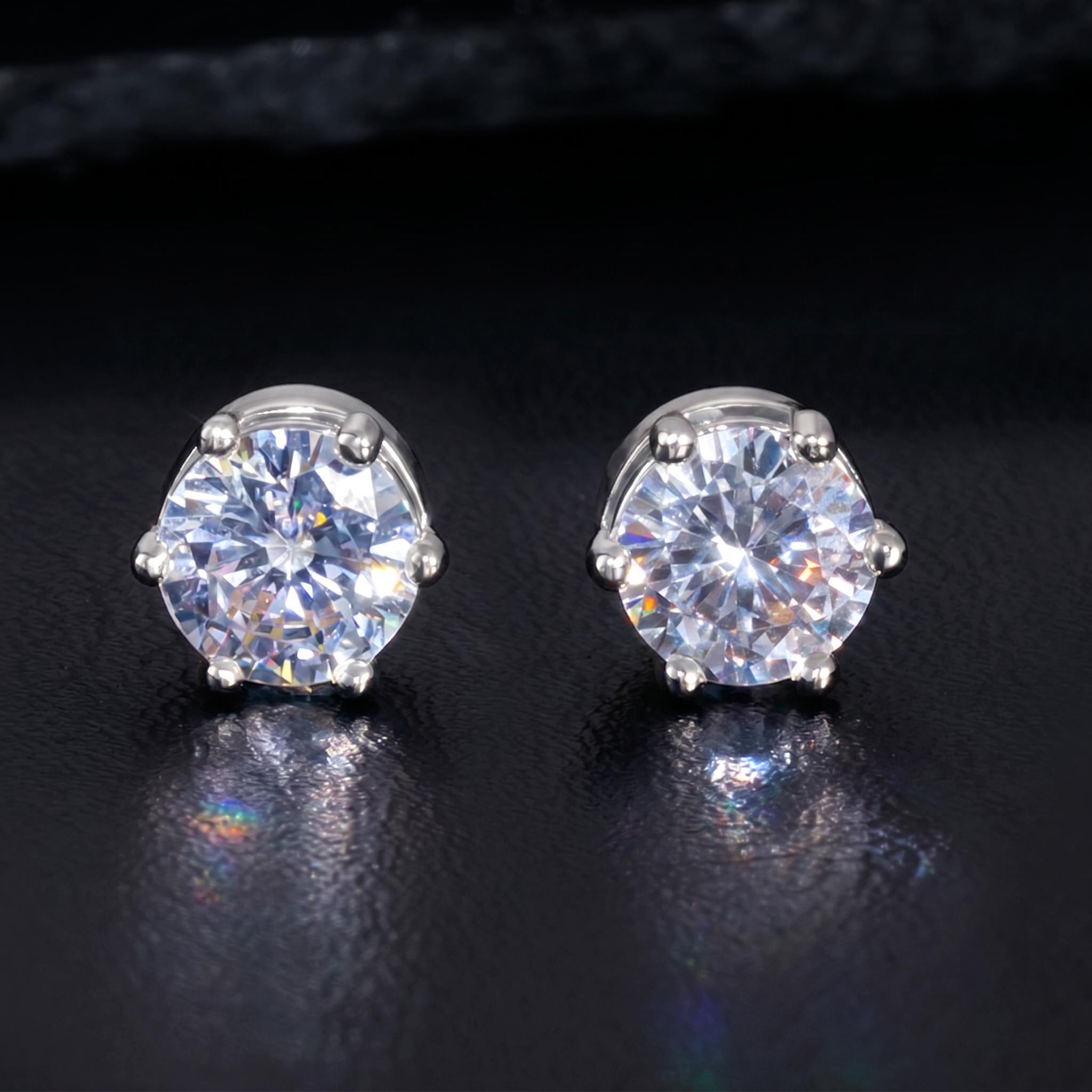 Round Cut Strong Magnetic Stud Earrings Round Cut Strong Magnetic Stud Earrings