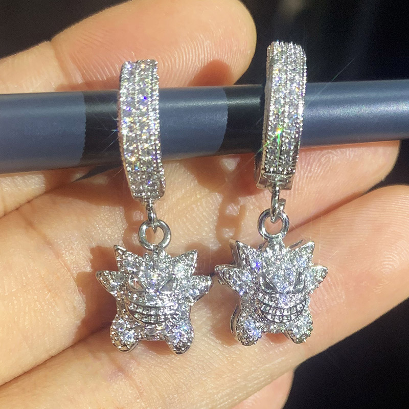 Iced Gengar Dangle Earrings