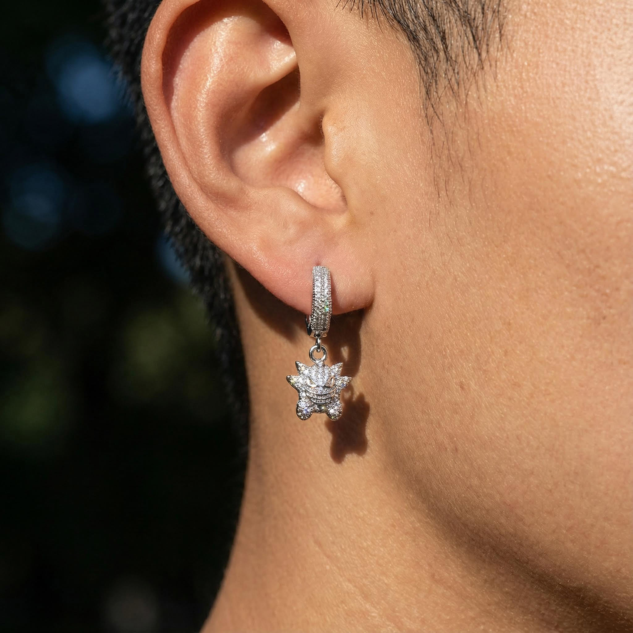 Iced Gengar Dangle Earrings