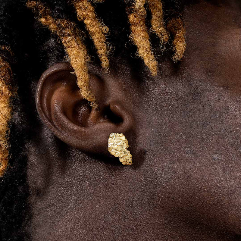 Couple Nugget Earrings in Gold