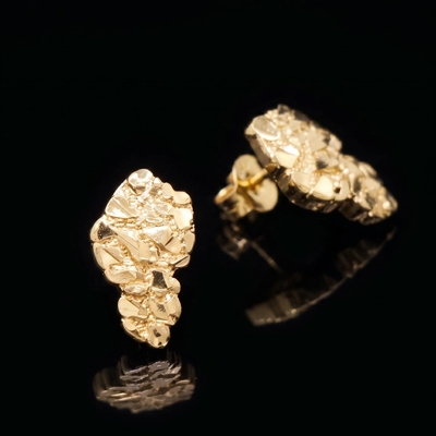 Couple Nugget Earrings in Gold