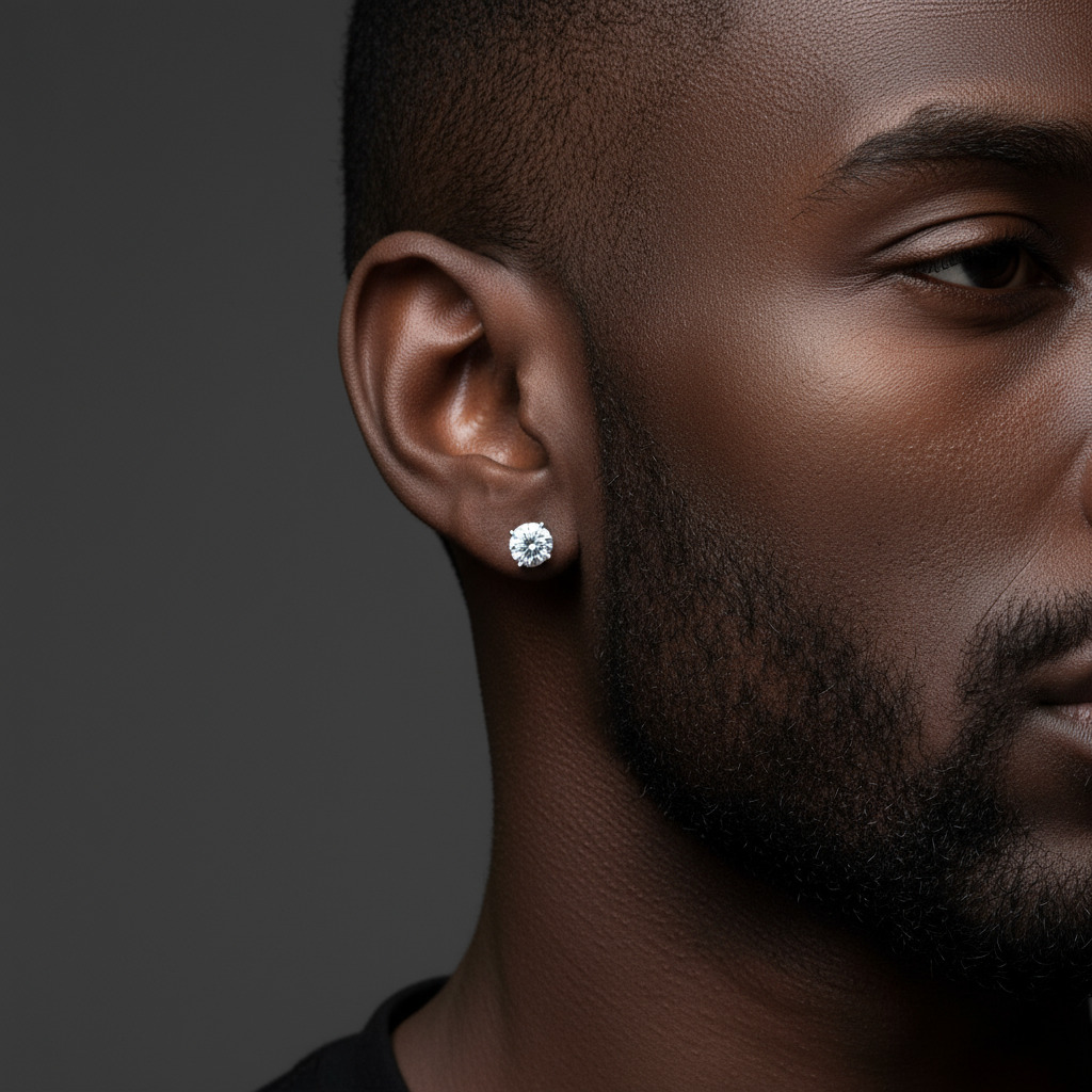 S925 Sterling Silver Moissanite Iced Out Round Cut Earrings S925 Sterling Silver Moissanite Iced Out Round Cut Earrings