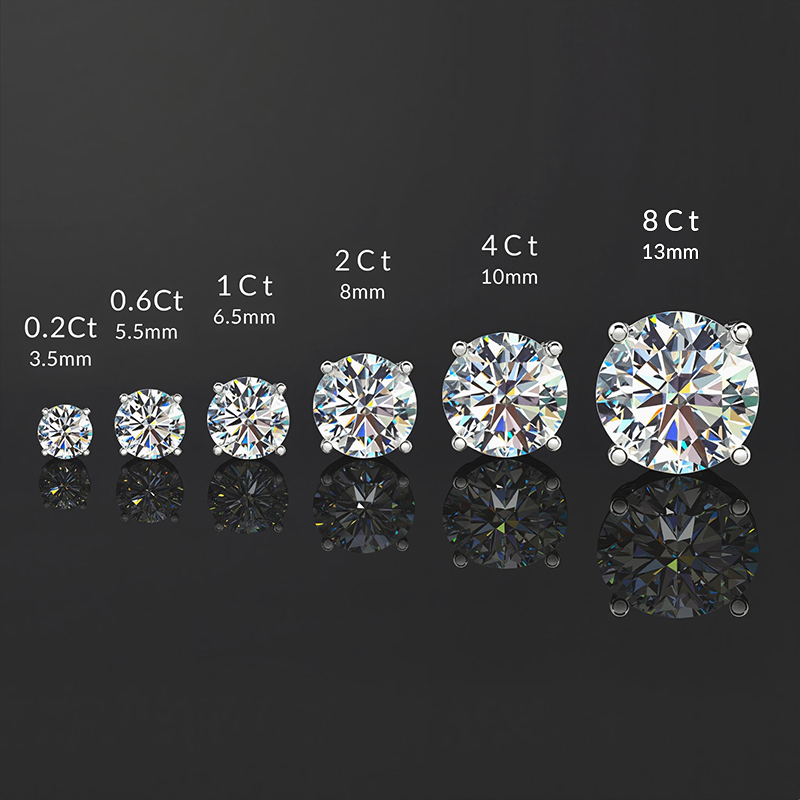 S925 Sterling Silver Moissanite Iced Out Round Cut Earrings S925 Sterling Silver Moissanite Iced Out Round Cut Earrings