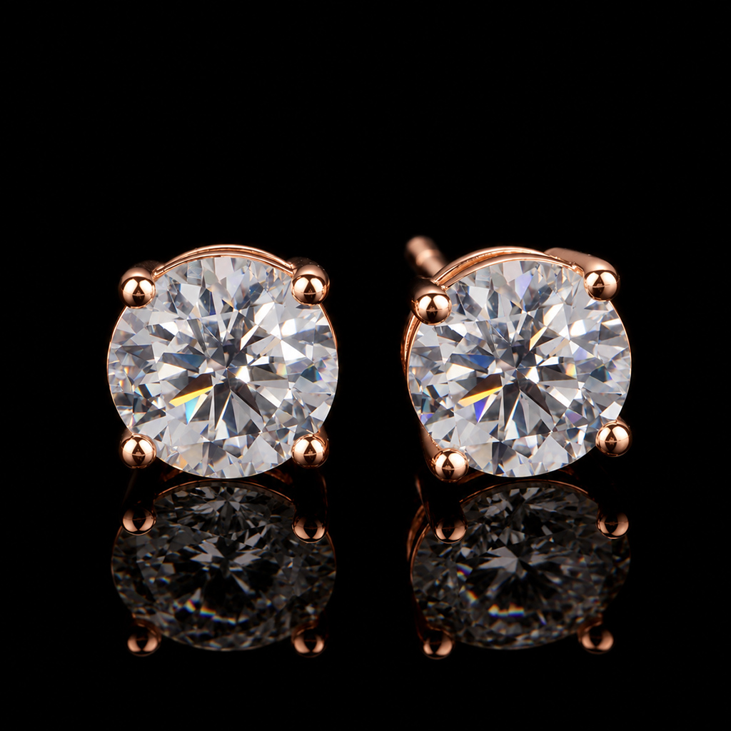S925 Sterling Silver Moissanite Iced Out Round Cut Earrings S925 Sterling Silver Moissanite Iced Out Round Cut Earrings