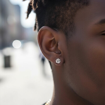 S925 Sterling Silver Moissanite Iced Out Dragon Claw Earrings