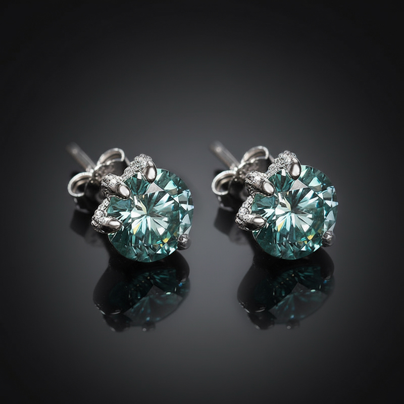 S925 Sterling Silver Moissanite Iced Out Dragon Claw Earrings S925 Sterling Silver Moissanite Iced Out Dragon Claw Earrings