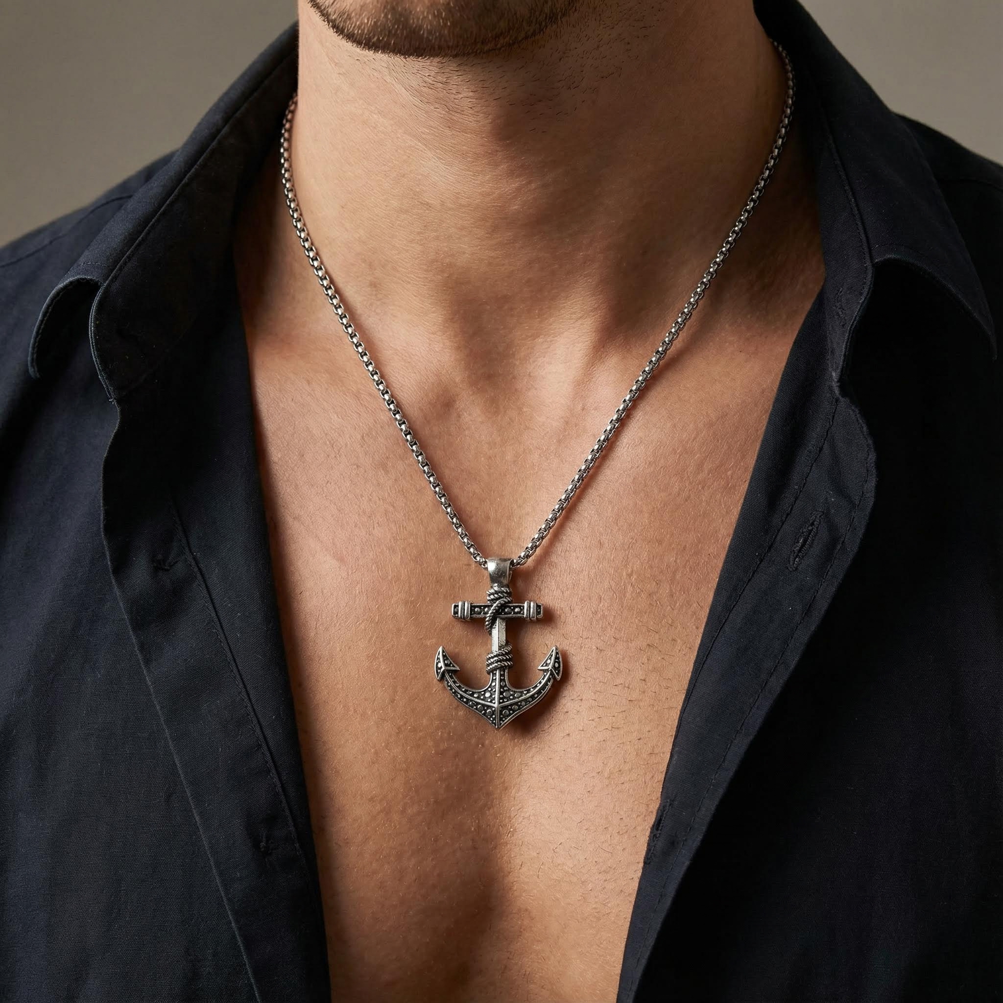 Stainless Steel Anchor Pendant