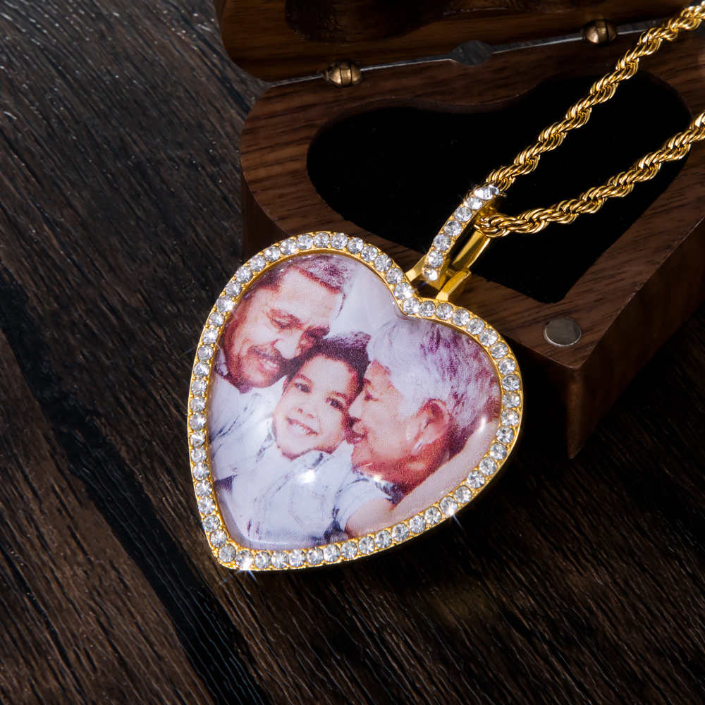 Custom Heart-shaped Photo Pendant