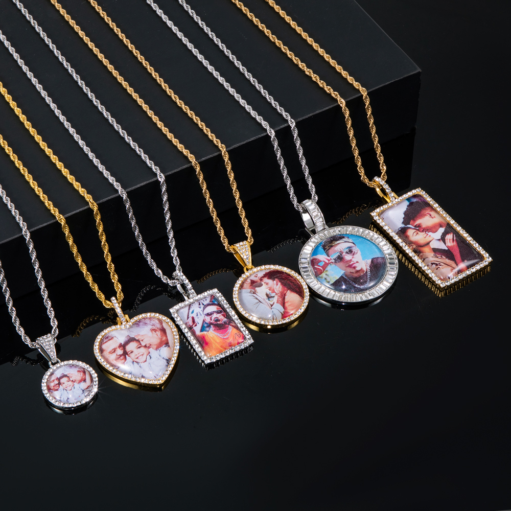 Custom Heart-shaped Photo Pendant