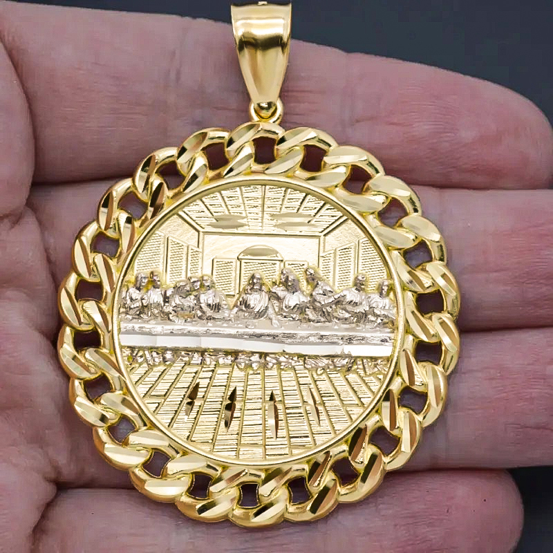 Last Supper Cuban Circle Pendant