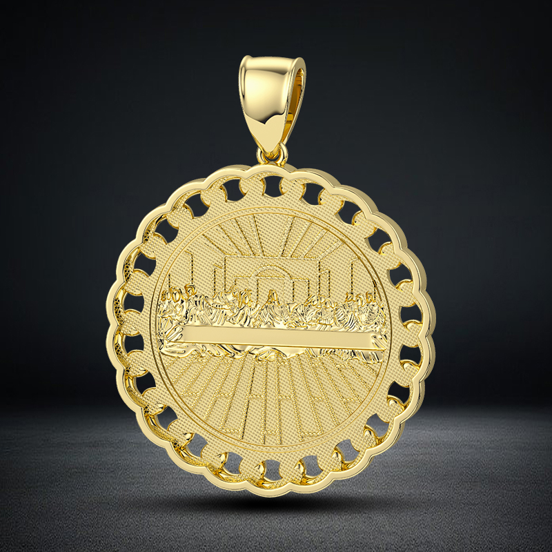 Last Supper Cuban Circle Pendant