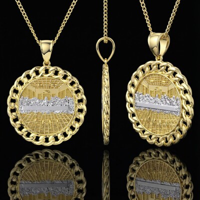 Last Supper Cuban Circle Pendant