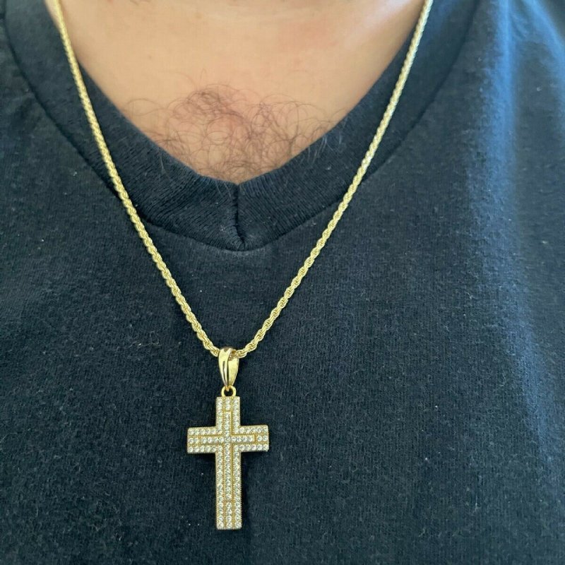 Double Layered Cross Pendant