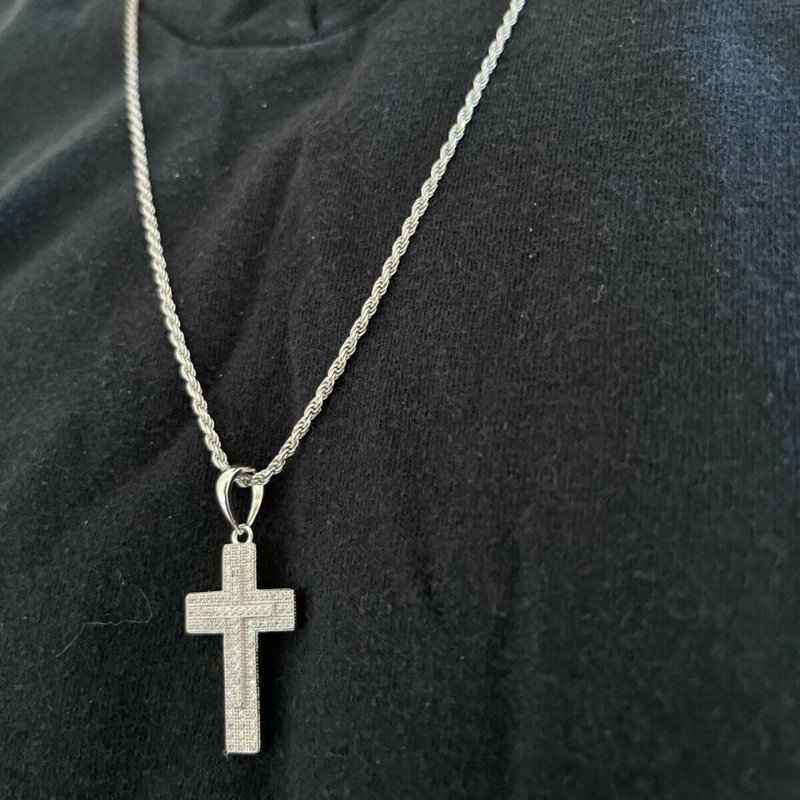 Double Layered Cross Pendant