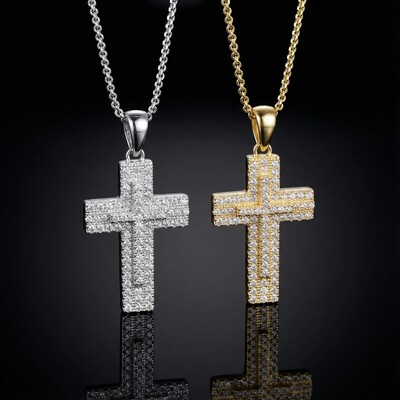 Double Layered Cross Pendant