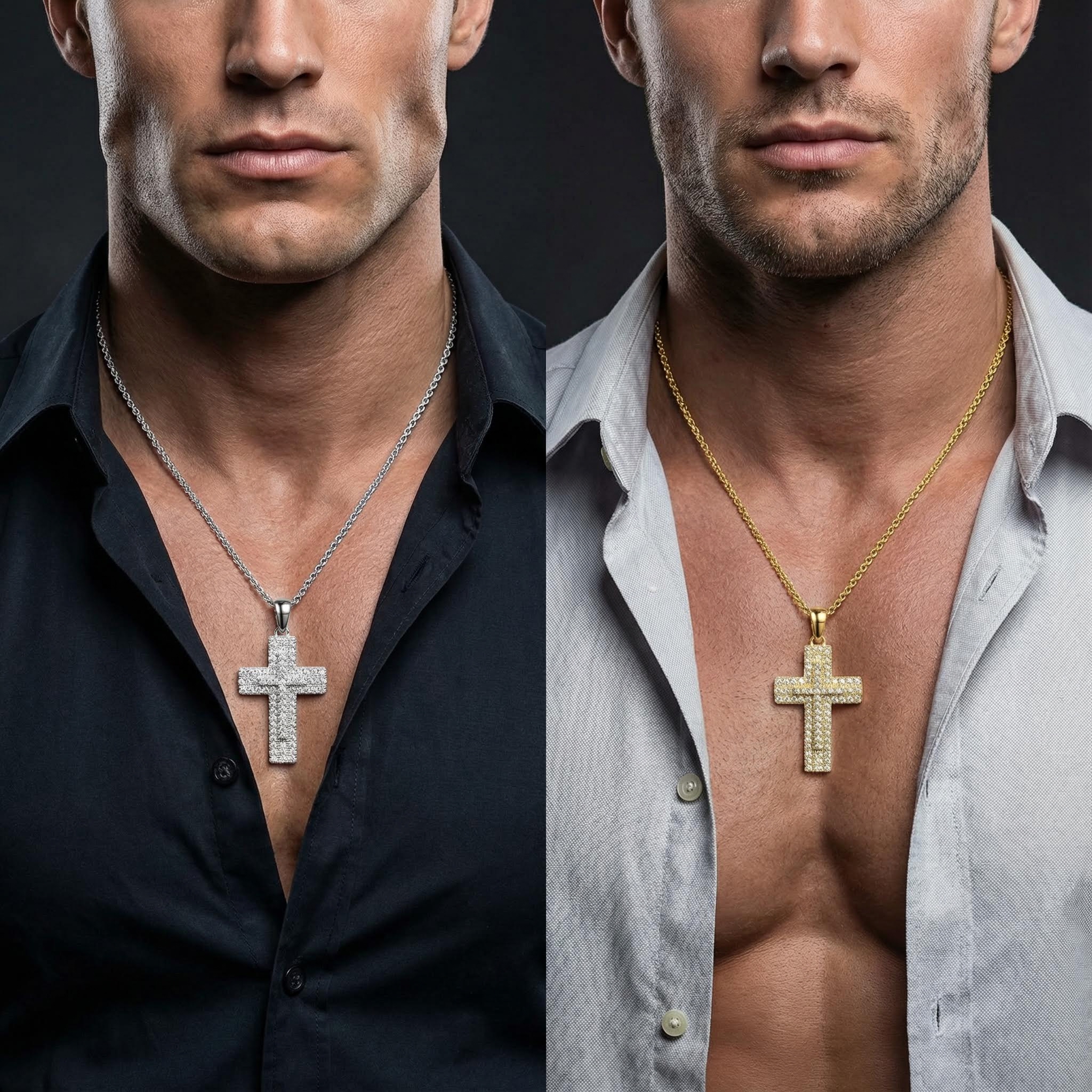 Double Layered Cross Pendant